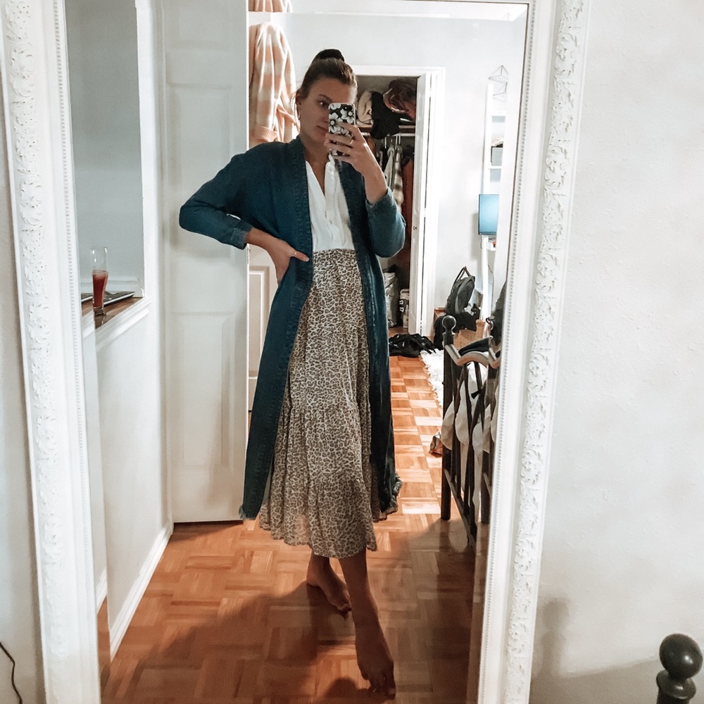 Vintage Jean Ankle Length Jacket